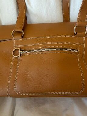 Salvatore Ferragamo tan leather handbag